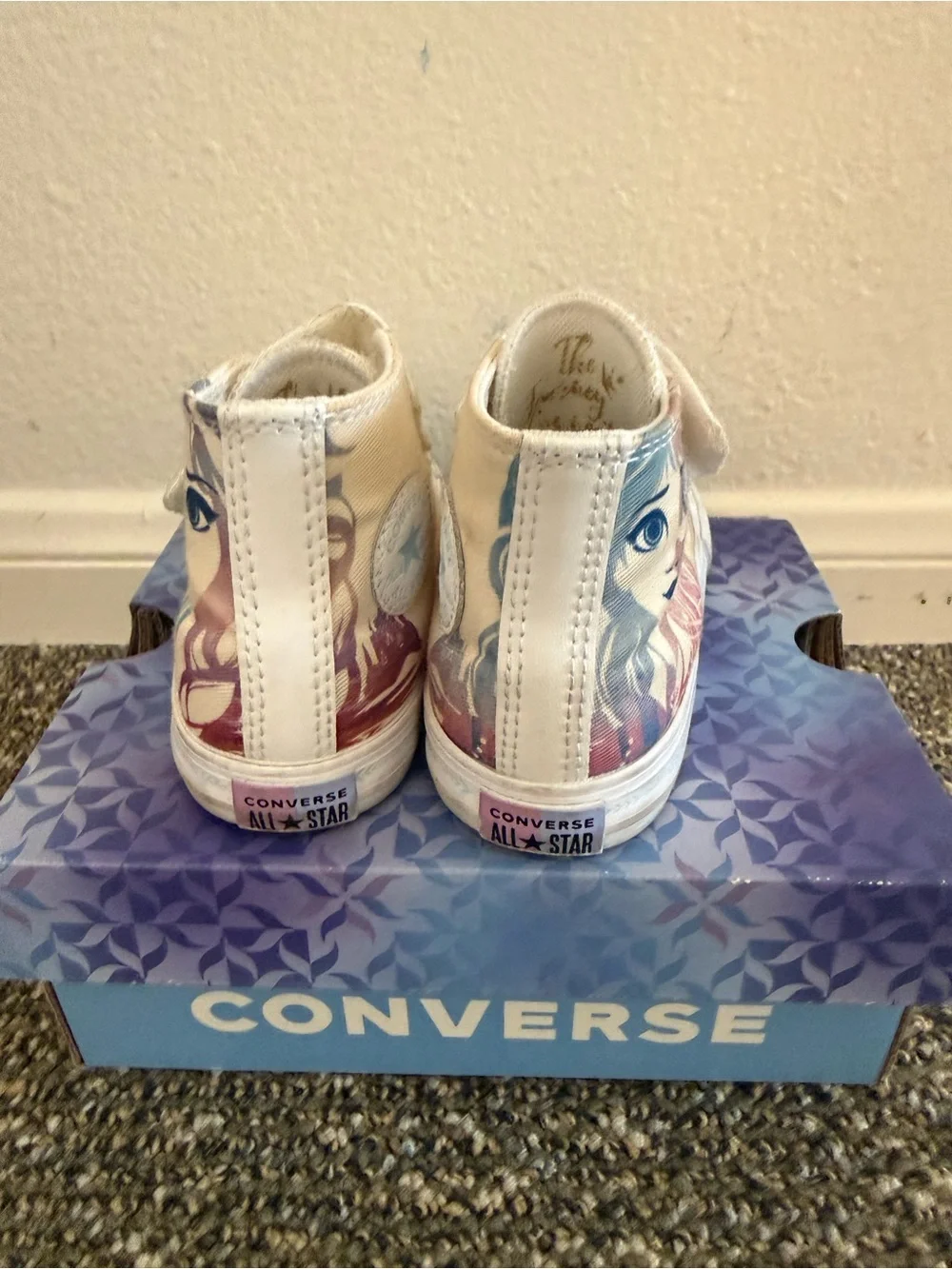 Converse x Disney Elsa Kids White High-Top Sneakers